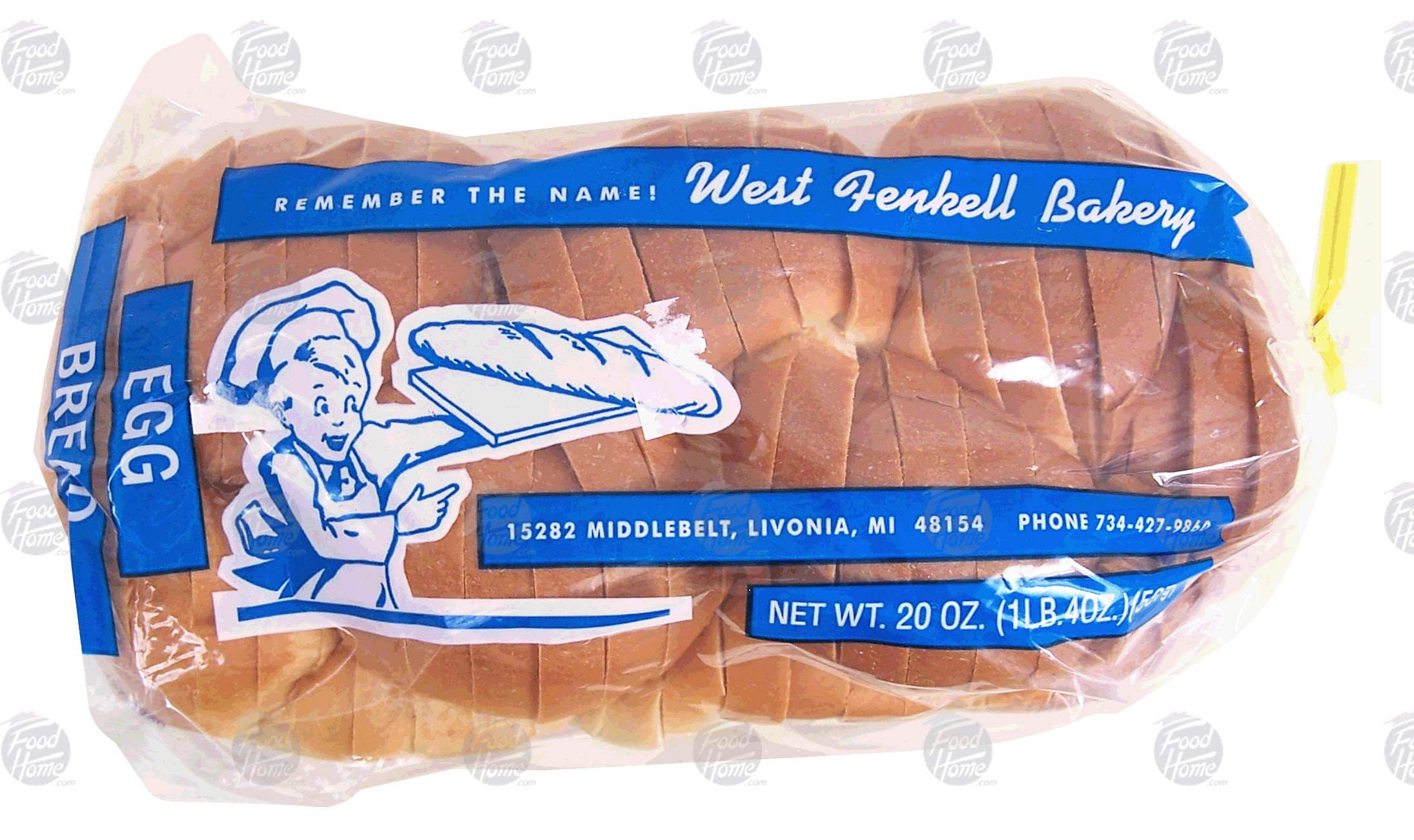 West Fenkell Bakery  sliced egg bread loaf Full-Size Picture